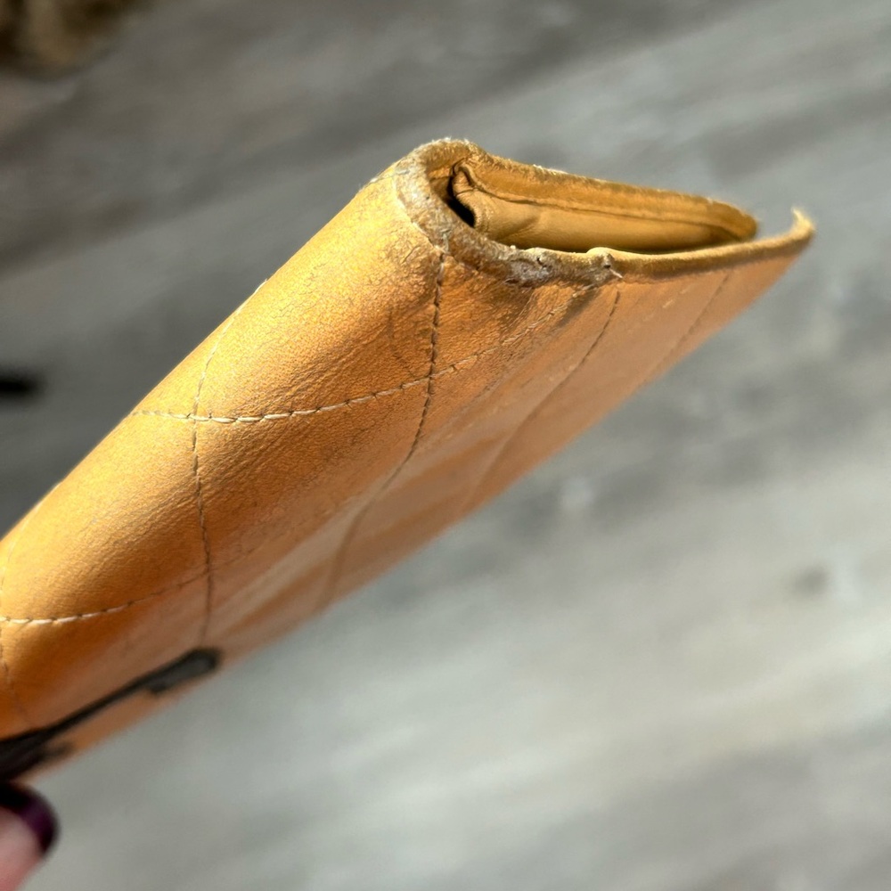 CHANEL Cambon Quilted Yen Light Brown Long Wallet - Picture 11 of 16